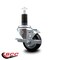 Service Caster 3'' Black Poly Swivel 1-1/4'' Expanding Stem Caster with Brake SCC-EX20S314-PPUB-BLK-TLB-114 - alternate 3